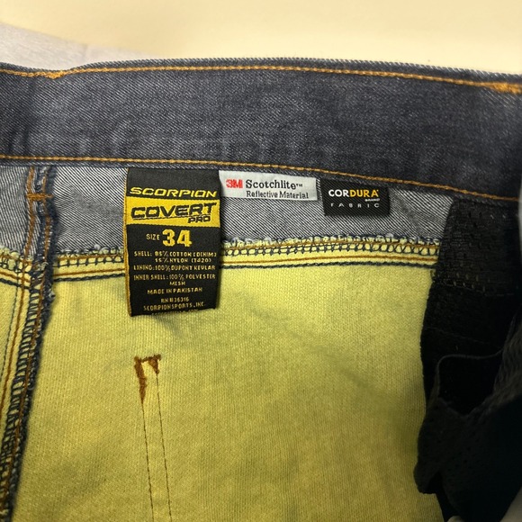 Scorpion EXO Covert Pro Blue Cordura Kevlar Riding Jeans Size 34 - Picture 5 of 8